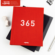 聯(lián)華 (LENWA)文具365天日記本復(fù)古加厚筆記本子布面日程計(jì)劃本簡(jiǎn)約文藝大學(xué)生記事本手賬本 11402-B6-紅色(我的365)