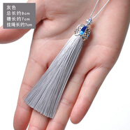 夢君宸古風(fēng)流蘇穗子伽藍(lán)皇冠冰絲吊穗書簽梳子鑰匙扣掛件DIY手工材料線 顏色隨機(jī)一個(gè)id僅贈(zèng)一份