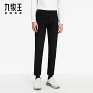九牧王（JOEONE）【商場(chǎng)同款 小黑褲3.0】男褲休閑褲秋冬款商務(wù)高彈長(zhǎng)褲子男 黑色+五袋+修身版+JB1CV72512 180/88A 35碼 (2.7)尺 90cm