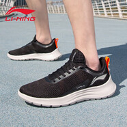 李寧（LI-NING）運(yùn)動(dòng)鞋男鞋春夏新款透氣舒適運(yùn)動(dòng)健身輕質(zhì)耐磨防滑緩震跑步鞋 黑色005 44