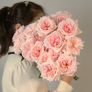 芊芊細(xì)語(yǔ)斗南基地直批發(fā)玫瑰鮮花全國(guó)速遞配送女友禮物家用水養(yǎng)插花 粉荔枝玫瑰18支+2支（防損）