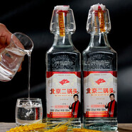 京豪北京二鍋頭52度清香型純糧高度白酒口糧酒自飲宴請 52度 500mL 2瓶 京豪二鍋頭清香型