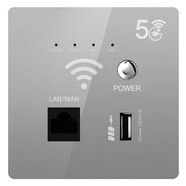 優(yōu)耐美5G1200M無(wú)線(xiàn)路由器wifi智能ap面板酒店賓館全屋套裝86型家用嵌入 5G 1200M 灰色