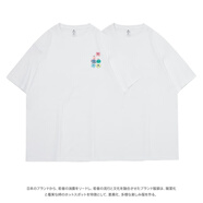 芽梔舞卡通印花短袖t恤女2025新款夏季寬松白色上衣 [2件裝1洗1換]純色白+皮克 S 推薦體重80-95斤