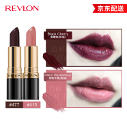 露华浓（Revlon）口红丽采黑管唇膏女士保湿滋润哑光口红豆沙色不掉色化妆品女彩妆 （477#黑樱桃+415#甜粉午茶）