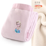 迪士尼女童保暖褲兒童棉褲冬加絨暖暖褲寶寶打底褲內(nèi)穿秋褲熱能褲 香芋紫 130