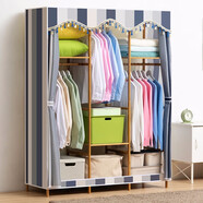 簡(jiǎn)易室內四門(mén)大衣柜實(shí)木質(zhì)簡(jiǎn)約現代公寓二門(mén)小衣柜衣帽架