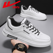 回力男鞋板鞋2025秋冬季新款男士時(shí)尚百搭皮面運動(dòng)休閑鞋子 白色 41