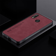 韓菲琪 小米紅米Note7手機殼Redmi note7pro保護套膚感羊巴皮磨砂男軟硅膠全包防摔外殼 【羊巴皮】酒紅色 紅米Note7/Note7Pro