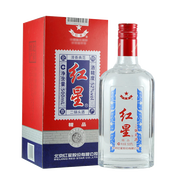 紅星北京紅星二鍋頭 清香型陳年瓶裝 十年左右老酒包裝微瑕 介意慎拍 52度 500mL 1瓶 紅星精品