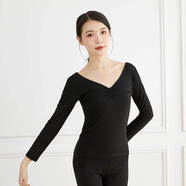 REBE LONA新款舞蹈服女中國舞成人練功服莫代爾黑色形體服藝考現代舞服 002黑色上衣(長(cháng)袖) L