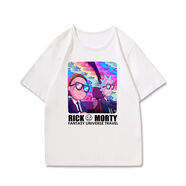 山森南獅Rick and Morty瑞克和莫蒂短袖卡通t恤男新款青年夏季寬松衣服 短袖白色3 M