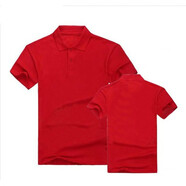 璽檸XINING男女款翻領(lǐng)廣告衫班服工作服工裝短袖POLO衫來圖定制定做長袖T恤 紅色 M