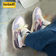 耐克（NIKE）【嚴選好物】bebe8耐克AJ1 NIKE AIR JORDAN 1 low低幫休閑板鞋 粉紫色彩蛋DZ2768-651 37.5