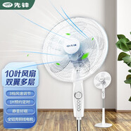 先鋒電風(fēng)扇落地扇家用機(jī)械定時(shí)落地扇10葉風(fēng)扇大風(fēng)量家用家電宿舍辦公 白色 DD1607落地電風(fēng)扇 FS40-16D 白色10葉落地電風(fēng)扇