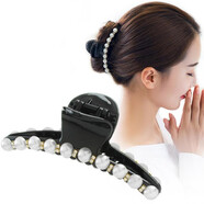 玖維婭發(fā)夾抓夾女水晶邊夾劉海夾發(fā)卡洗澡后腦勺大號韓版碎發(fā)夾子頭飾品頂夾網(wǎng)紅卡子 JYFJ006珍珠閃鉆發(fā)夾