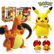 愛豆貓寶精靈可夢球Pokemon神奇數(shù)碼寵物小精靈變形男孩六一兒童節(jié)禮物 皮卡丘+噴火龍【套裝】