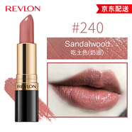 露華濃（Revlon）口紅麗采黑管唇膏女士保濕滋潤(rùn)啞光口紅豆沙色不掉色化妝品女彩妝 240#吃土色