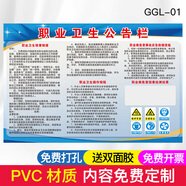 職業(yè)衛生告知牌職業(yè)病危害警示標識牌健康安全告知卡工廠(chǎng)宣傳畫(huà)防治警示牌消防知識標語(yǔ)展板掛圖危險品公告欄 PVC雪弗板（GGL-01） 80x120cm 貼紙