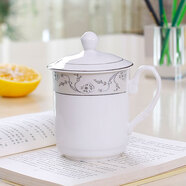 arst雅誠德陶瓷杯帶蓋茶杯td介杯會(huì )議辦公室泡茶杯子水杯家用馬克杯 抗菌113