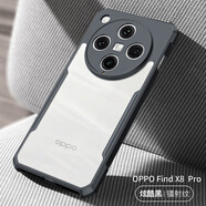 XUNDD訊迪適用oppofindx8手機殼find x8pro保護套全包鏡頭保護磁吸支架保護殼防指紋超薄透明氣囊防摔殼 Find X8 Pro【黑·鐳射紋款】 SGS防摔認證·鏡頭全包