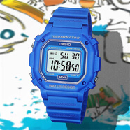 卡西歐（CASIO）手表運(yùn)動(dòng)經(jīng)典復(fù)古方塊小方表學(xué)生F108WHC-7B 7A 1A 4A 2A 電子表 F-108WH-2A藍(lán)天色 【附加貼膜】