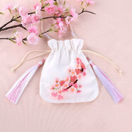 繡魁刺繡DIY新款創(chuàng)意禮物印花自繡古風(fēng)家居繡品團(tuán)扇挎包蘇繡手工飾品 櫻花漢風(fēng)挎包材料包