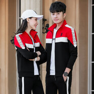 譽(yù)露衛(wèi)衣女情侶裝春秋季新款運(yùn)動(dòng)服三件套裝男搭配帥氣休閑衛(wèi)衣外套潮 8682紅配黑 XL 男(建議體重126-140斤)