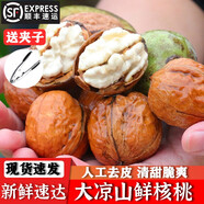 小筑傾橙大涼山濕核桃去皮鮮核桃【順豐現(xiàn)摘】水果山核桃新鮮生核桃薄皮 3斤去青皮薄殼核桃【配夾子】