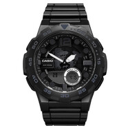 卡西歐（CASIO）男表  學(xué)生運(yùn)動(dòng)手表 多功能雙顯電子表 防水夜光石英表 夜光指針AEQ-100W-1B