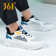 361°男鞋運動鞋男跑步鞋子2025年秋季新款網(wǎng)面透氣緩震男士老爹鞋潮 6702F羽毛白/原力藍(lán) 【薄款網(wǎng)面】 44