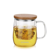 so.home問(wèn)桂茶水分離玻璃杯竹木帶蓋泡茶過(guò)濾中式辦公個(gè)人創(chuàng  )意新品 C502-50