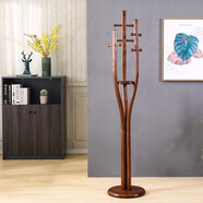 法蘭思佳（FALANSIJIA）美式高檔實(shí)木衣帽架臥室門(mén)廳衣服架子落地掛衣架家用簡(jiǎn)易木質(zhì)轉角 胡桃色