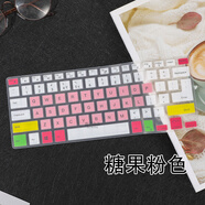 英望 戴爾(DELL)XPS15-9570/9560鍵盤膜 15.6英寸筆記本電腦保護墊防塵膜 糖果粉色 XPS15-9570/9560
