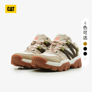 CAT卡特運動(dòng)鞋休閑鞋老爹鞋男女休閑鞋月球車(chē)防滑火星鞋低幫運動(dòng)鞋 淺卡其+白拼色 37
