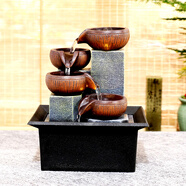 春色福村客廳小型流水噴泉循環(huán)水招財風(fēng)水輪桌面裝飾辦公室生財風(fēng)水球擺件 步步高升B款【2020202】不帶球