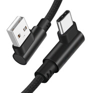搞怪豬（GAGZ） 充電器插頭數(shù)據(jù)充電線快充適用于安卓手機(jī)OPPO華為榮耀紅米小米三星天語魅族蘋果 Type-c數(shù)據(jù)線【彎頭黑色2米】