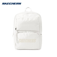 斯凱奇（Skechers）書包男女校園情侶雙肩包時(shí)尚潮流大容量背包休閑運(yùn)動(dòng)包旅行 【棉花糖白】L320U196-0074