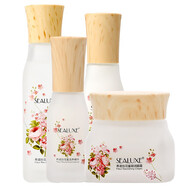希諾絲（SEALUXE）官網(wǎng)方旗艦官網(wǎng)旗艦花蜜乳液面霜化妝品綠葉護(hù)膚品套盒 柔膚水+乳液+面霜+精華套裝
