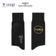 CORGI柯基英國(guó)進(jìn)口DOCTOR WHO聯(lián)名款棉字母印花女中筒襪男七夕紀(jì)念禮物 Black 女款35-39