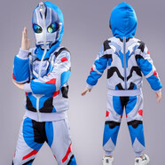 藍(lán)貝妮童裝賽羅奧特曼衣服春秋季男童套裝兒童春裝蜘蛛俠小男孩超人服裝 澤塔加絨 130 碼建議身高120CM