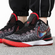 耐克（NIKE）男鞋春季新款LEBRON詹姆斯防滑耐磨透氣休閑運動籃球鞋 DR8788-001 黑/紅 42.5