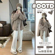 薩姆依  復(fù)古慵懶風(fēng)毛茸茸軟糯毛衣外套女秋冬季2022年新款韓版寬松時(shí)尚百搭顯瘦高級(jí)感針織開(kāi)衫上衣潮 圖片色 均碼