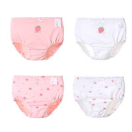 KIDS MAM&DAD女童小內(nèi)褲兒童純棉女寶寶三角褲短褲夏季薄款不夾pp嬰幼兒面包褲 草莓 110
