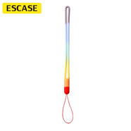 ESCASE 手機掛繩手腕繩相機短繩錢包U盤鑰匙證件掛飾適用蘋果16pro華為mate70pro硅膠軟款彩虹色ES-XS2