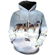 風(fēng)度 現貨新款歐美男式衛衣 動(dòng)物圖案寬松大碼連帽衫i數碼印花 3d QL-9303 S