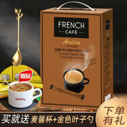 富然池韓國南陽咖啡 富然池三合一速溶FRENCH法式金牌咖啡粉禮盒裝100條 金牌南陽黑色100條禮盒