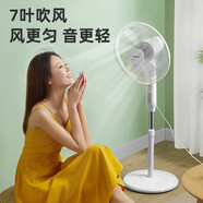 美菱（MeiLing）電風扇落地扇家用大風量電風扇落地扇 白色遙控款