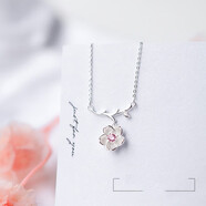 蔓笙項鏈女櫻花鎖骨鏈日韓氣質(zhì)簡(jiǎn)約花吊墜閨蜜頸鏈中秋節禮物送女友