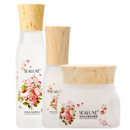希諾絲（SEALUXE）花蜜水乳液精華面霜4件套綠葉化妝品套裝禮盒 官網(wǎng)旗艦正品直營 水精華面霜3件套